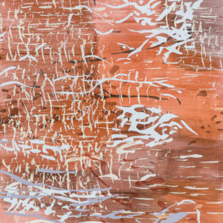 Laura Fayer, "Along the Way 303," acrylic, Japanese paper on paper