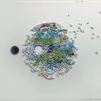Pauline Galiana, "Shredded 34," paper collage on paper
