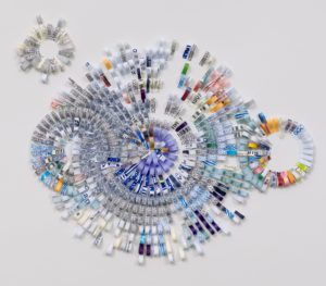Pauline Galiana, "Shredded 44," paper collage on paper