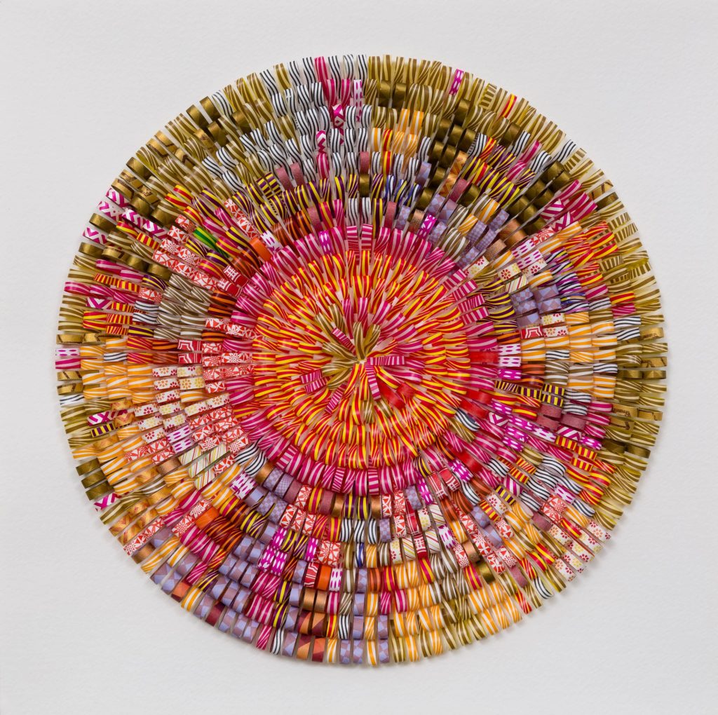 Pauline Galiana, "Shredded 49," paper collage on paper