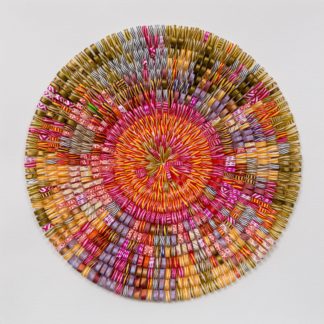 Pauline Galiana, "Shredded 49," paper collage on paper