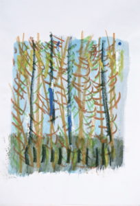 Gunnary Theel, "D.240.C", mixed media on paper