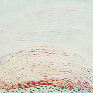 Laura Fayer, "Fresh Air," acrylic, Japanese paper on panel