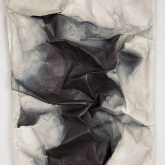 Lauren Seiden, "Cream Wrap 2," graphite, pastel on paper