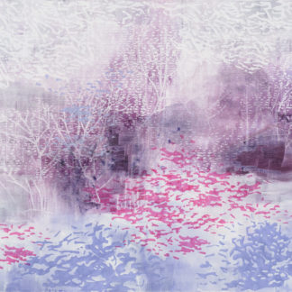 Laura Fayer, "One Lovely Day," acrylic and Japanese paper on canvas