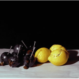 Still Life with Lemon and Plums
