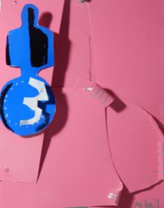 Sky Walker Series: Sky Walker in Blue on Rose