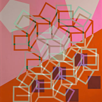 Jeanette Fintz, "Matrix the Cold Pink," acrylic on canvas