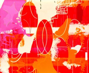 Jeanette Fintz, "Bright Flux 1," acrylic on canvas