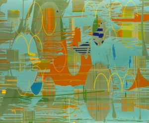 Jeanette Fintz, "Bright Flux 2," acrylic on canvas
