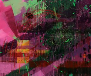 Jeanette Fintz, "The Creation of Color," acrylic on canvas