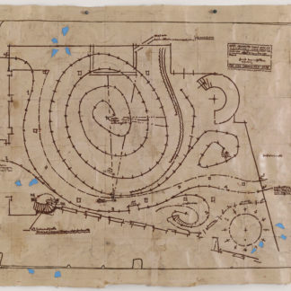 Eugene Brodsky, "MS Paper," ink on silk, mounted on paper