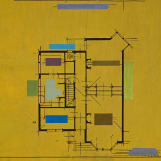 Eugene Brodsky, "Side by Side," ink on silk, mounted on paper