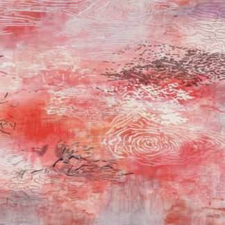 Laura Fayer, "Fountain of Knowledge," acrylic, Japanese paper on canvas