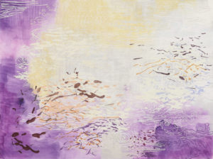 Laura Fayer, "Mariposa," acrylic, Japanese paper on canvas