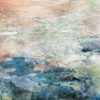 Laura Fayer, "Symphony of the Sea," acrylic, rice paper on canvas