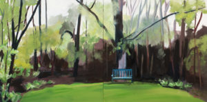 Blue Bench, Full Garden