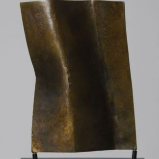 Joe Gitterman, "Torso 6," patinated bronze, black oak base