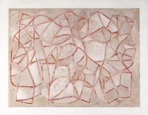 Drew King, "Rust Lines," oil on canvas