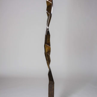 Joe Gitterman, "ZigZag 1," patinated bronze, wax finish