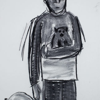 Man at Dog Run with Big 'n 'Lil