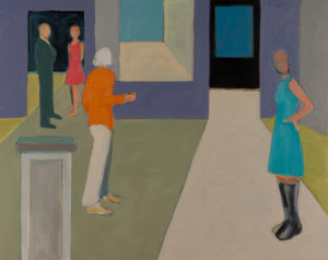 Sarah Benham, "Blue Dress," oil on canvas