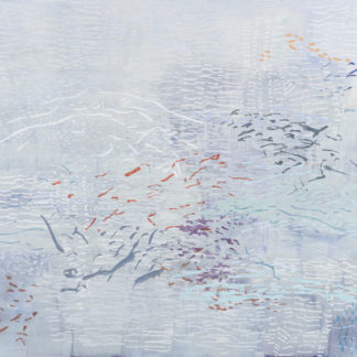 Laura Fayer, "Body of Knowledge," acrylic, rice paper on canvas