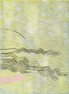 Laura Fayer, "A Momentary Distraction," acrylic, rice paper on panel