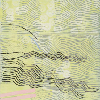 Laura Fayer, "A Momentary Distraction," acrylic, rice paper on panel