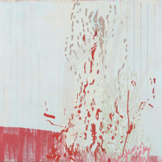 Laura Fayer, "Troubadour," acrylic, rice paper on canvas