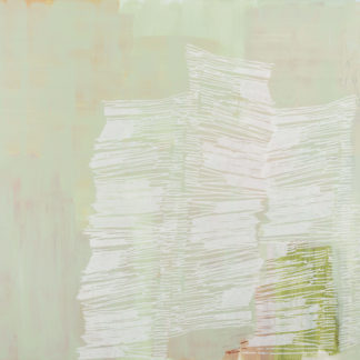 Laura Fayer, "Land of the Free," acrylic, rice paper on canvas