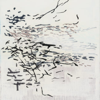 Laura Fayer, "Passage," acrylic, rice paper on canvas