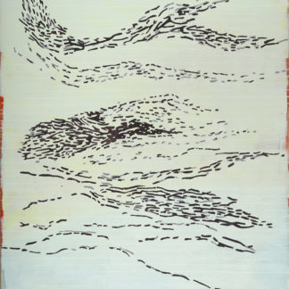 Laura Fayer, "Light of Day," acrylic, rice paper on canvas