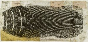 Eugene Brodsky, "Dress Barcelona," mixed media on panel