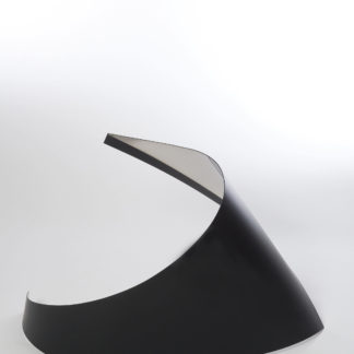 Joe Gitterman, "Gesture 30," mirrored stainless steel, powder coating on non-mirrored side