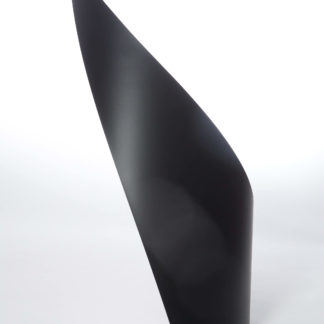 Joe Gitterman, "Gesture 24," mirrored stainless steel, powder coating on non-mirrored side