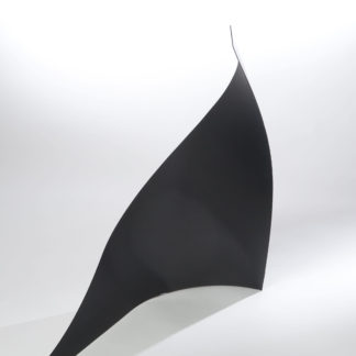 Joe Gitterman, "Gesture 20," mirrored stainless steel, powder coating on non-mirrored side