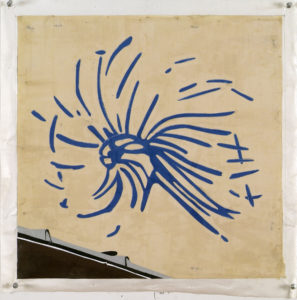 Eugene Brodsky, "Whirlagig," ink on silk