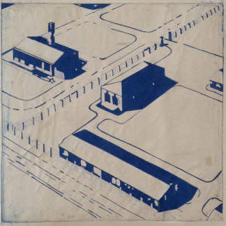 Eugene Brodsky, "Camp," ink on silk