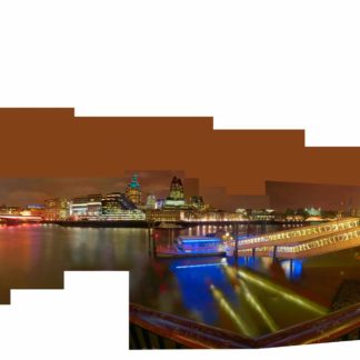 Jeremy Kidd, "Thames 1," hand-cut archival print on plexi, aluminum
