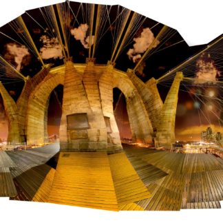 Jeremy Kidd, "Brooklyn Bridge 1," hand-cut archival print on plexi, aluminum