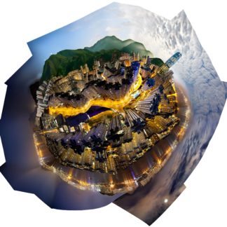 Jeremy Kidd, "Taikoo Island East 2 Hong Kong," hand-cut archival print on plexi, aluminum
