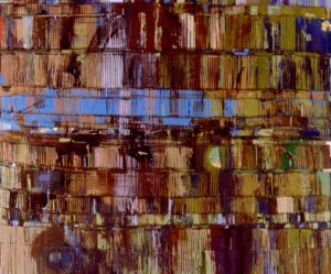 Jeanette Fintz, "Malay Series: Ikat Rhythm," acrylic on canvas