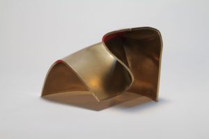 Joe Gitterman, "Folded Form 4," patinated bronze
