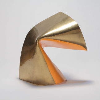 Joe Gitterman, "Movement 16", mirror polished bronze with automobile paint highlights