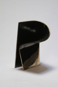 Joe Gitterman, "Movement 15", mirror polished bronze with automobile paint highlights