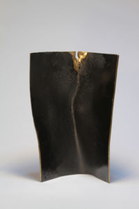 Joe Gitterman, "Movement 12," mirror polished bronze with automobile paint highlights