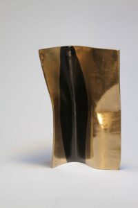 Joe Gitterman, "Movement 13," Mirror polished bronze with automobile paint highlights