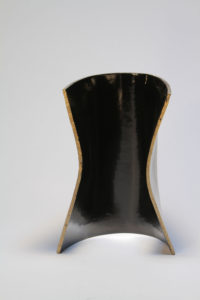 Joe Gitterman, "Movement 9", mirror polished bronze with automobile paint highlights