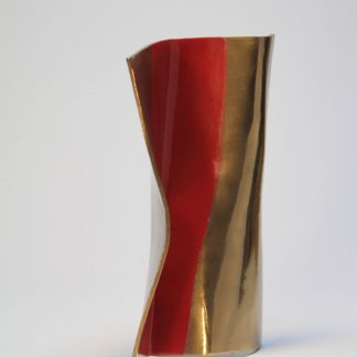Joe Gitterman, Movement 4, mirror polished bronze with automobile paint highlights